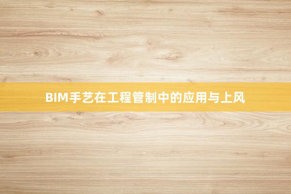 BIM手艺在工程管制中的应用与上风